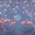 Miniatura fototapety Rosa Flamingos auf dem See