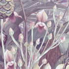 Miniatura fototapety Morgendämmerung in einem tropischen Garten fragment # 1