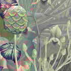 Miniatura fototapety Abendlicher tropischer Garten fragment # 1