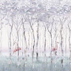 Miniatura fototapety Flamingo im Wald