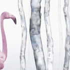 Miniatura fototapety Flamingo im Frühlingswald fragment # 1