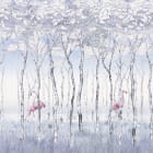 Miniatura fototapety Flamingo im Frühlingswald