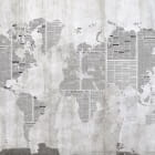 Miniatura fototapety Karte aus Zeitungen an der Wand