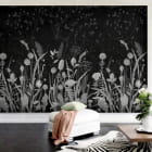 Miniatura fototapety Schwarze und weiße Wildblumen we wnętrzu przedpokoju