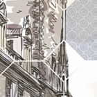 Miniatura fototapety Abstrakte Stadt Prag fragment # 1