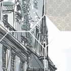 Miniatura fototapety Zeichnung von Prag im Morgengrauen fragment # 1