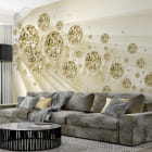 Miniatura fototapety Goldene Kugeln we wnętrzu salonu