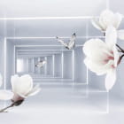 Miniatura fototapety Magnolien in einem Lichttunnel