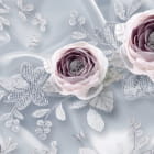 Miniatura fototapety Anmutige Blumen auf Stoff