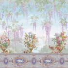 Miniatura fototapety Bunte Blumen in Blumentöpfen