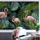 Miniatura fototapety Flamingo im Dschungel we wnętrzu salonu