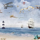 Miniatura fototapety Flugzeuge über dem Meer