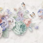 Miniatura fototapety Bemalte Blumen auf Marmor