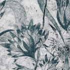Miniatura fototapety Dunkelgrünes Blumenmuster fragment # 1