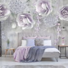Miniatura fototapety Zarte Blumen 3D we wnętrzu sypialni