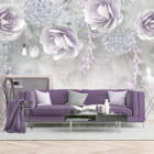 Miniatura fototapety Zarte Blumen 3D we wnętrzu salonu