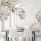 Miniatura fototapety Goldene Blumen we wnętrzu kuchni