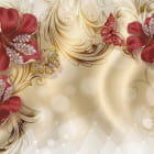 Miniatura fototapety Rote funkelnde Blumen 3D