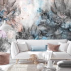 Miniatura fototapety Aquarellblumen we wnętrzu salonu