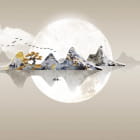 Miniatura fototapety Berge und Mond