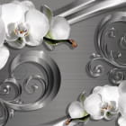 Miniatura fototapety Orchideen und 3D-Muster