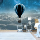 Miniatura fototapety Heißluftballon am Himmel we wnętrzu sypialni