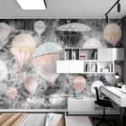 Miniatura fototapety Heißluftballons we wnętrzu pokoju nastolatka