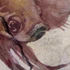 Miniatura fototapety Lilabrauner Fisch fragment # 1