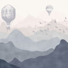 Miniatura fototapety Luftballons über den blauen Bergen