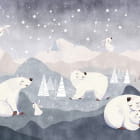 Miniatura fototapety Eisbären und Hasen
