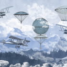 Miniatura fototapety Ballons und Doppeldecker