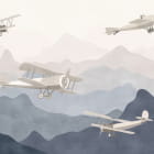 Miniatura fototapety Flugzeuge über den Bergen