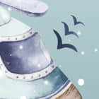 Miniatura fototapety Lustiger Winterflug fragment # 1