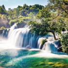 Miniatura fototapety Sonniger Wasserfall
