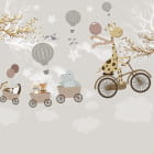 Miniatura fototapety Giraffe auf einem Fahrrad