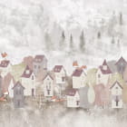 Miniatura fototapety Nebliger Wald außerhalb der Stadt