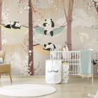 Miniatura fototapety Pandas gezeichnet we wnętrzu pokoju dziecka