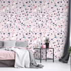 Miniatura fototapety Rosa Mosaikmarmor we wnętrzu sypialni