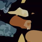 Miniatura fototapety Schwarzer Kunststein fragment # 1