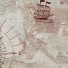 Miniatura fototapety Vintage 3D-Weltkarte fragment #2