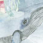 Miniatura fototapety Wale Aquarell fragment # 1