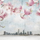 Miniatura fototapety Magnolien über der Stadt