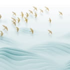 Miniatura fototapety Goldener Vogelschwarm