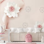 Miniatura fototapety Blumen in rosa Bändern we wnętrzu pokoju nastolatka