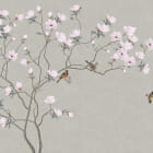 Miniatura fototapety Blumen und Vögel
