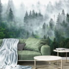 Miniatura fototapety Weihnachtsbäume im Nebel we wnętrzu salonu