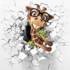 Miniatura fototapety Giraffe 3D