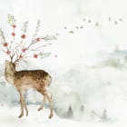 Miniatura fototapety Märchenhaftes Reh im Wald