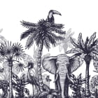Miniatura fototapety Tiere in den Tropen zeichnen