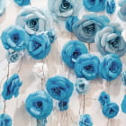 Miniatura fototapety Wand aus blauen Rosen